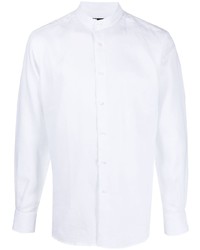 weißes Leinen Langarmhemd von Karl Lagerfeld