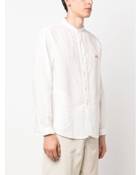 weißes Leinen Langarmhemd von Danton