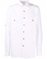 weißes Leinen Langarmhemd von Loro Piana
