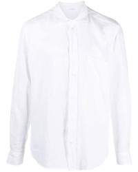weißes Leinen Langarmhemd von Malo