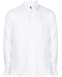 weißes Leinen Langarmhemd von Man On The Boon.