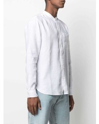 weißes Leinen Langarmhemd von Woolrich