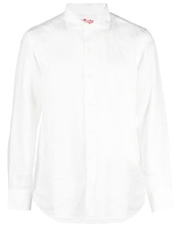 weißes Leinen Langarmhemd von MC2 Saint Barth
