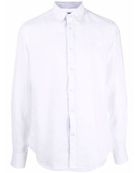weißes Leinen Langarmhemd von Paul & Shark