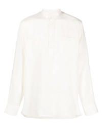weißes Leinen Langarmhemd von PT TORINO