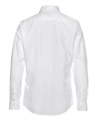 weißes Leinen Langarmhemd von Roy Robson