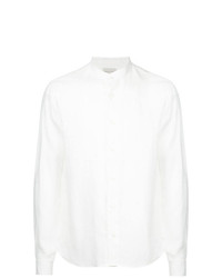 weißes Leinen Langarmhemd von Sartorial Monk