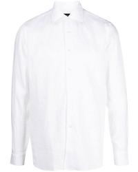 weißes Leinen Langarmhemd von Tagliatore