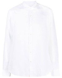weißes Leinen Langarmhemd von Tintoria Mattei
