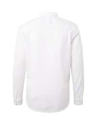 weißes Leinen Langarmhemd von Tom Tailor