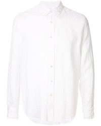 weißes Leinen Langarmhemd von Venroy