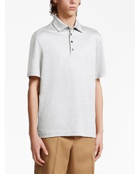 weißes Leinen Polohemd von Zegna