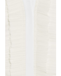 weißes Midikleid aus Seide mit Rüschen von Givenchy