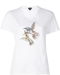 weißes Pailletten T-shirt von Just Cavalli
