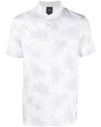 weißes Polohemd mit Blumenmuster von Armani Exchange