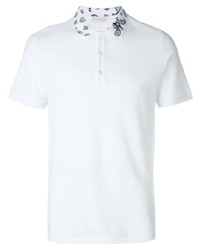 weißes Polohemd mit Paisley-Muster von Etro