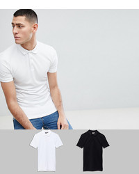 weißes Polohemd von ASOS DESIGN