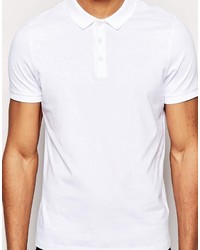 weißes Polohemd von Asos