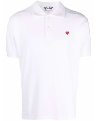 weißes Polohemd von Comme Des Garcons Play