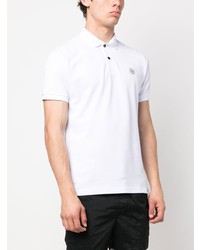 weißes Polohemd von Stone Island