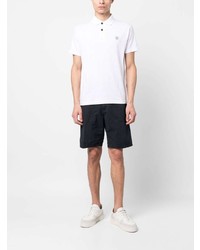 weißes Polohemd von Stone Island