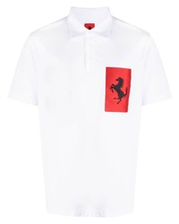 weißes Polohemd von Ferrari