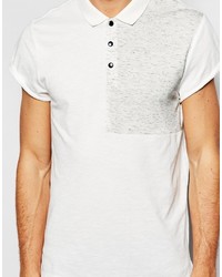 weißes Polohemd von Asos