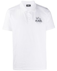 weißes Polohemd von Karl Lagerfeld