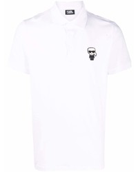 weißes Polohemd von Karl Lagerfeld