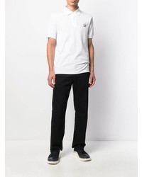 weißes Polohemd von Raf Simons X Fred Perry