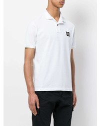 weißes Polohemd von Stone Island