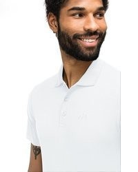 weißes Polohemd von maier sports