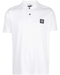 weißes Polohemd von Stone Island