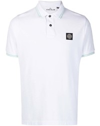 weißes Polohemd von Stone Island