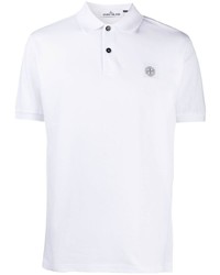 weißes Polohemd von Stone Island