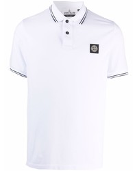 weißes Polohemd von Stone Island