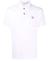 weißes Polohemd von Stone Island