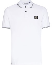 weißes Polohemd von Stone Island