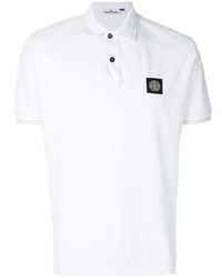 weißes Polohemd von Stone Island