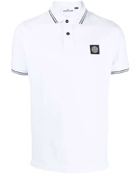 weißes Polohemd von Stone Island