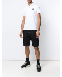 weißes Polohemd von Stone Island