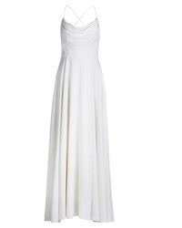 weißes Satin Ballkleid von Vera Mont