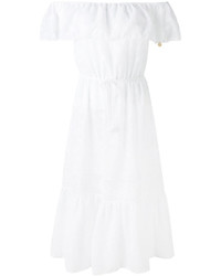 weißes schulterfreies Kleid von Blumarine