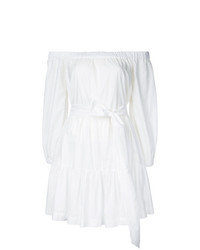 weißes schulterfreies Kleid von Erika Cavallini