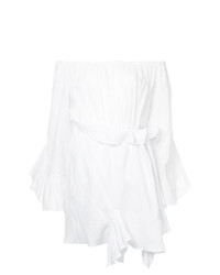 weißes schulterfreies Kleid von Goen.J