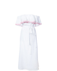 weißes schulterfreies Kleid von Lisa Marie Fernandez