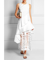 weißes schwingendes Kleid mit Rüschen von Kenzo