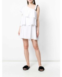 weißes schwingendes Kleid mit Rüschen von Au Jour Le Jour
