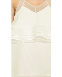 weißes schwingendes Kleid mit Rüschen von J.o.a.