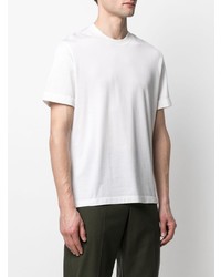 weißes Seide T-Shirt mit einem Rundhalsausschnitt von Ermenegildo Zegna XXX